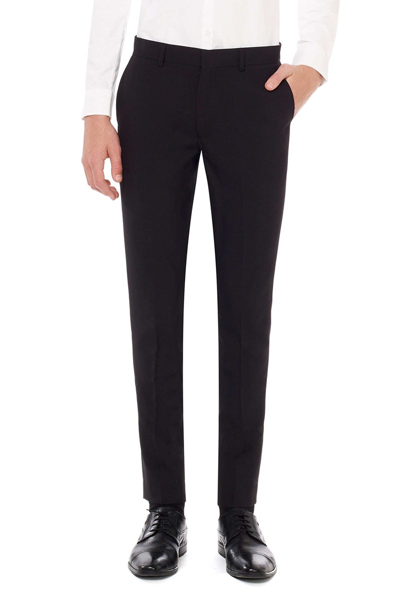 Opposuits Teen Boys Black Knight Solid Color Suit - Prom and Wedding Party Outfit - Including Blazer, Pants and Tie - Black - Size: 12 Years - Image 4